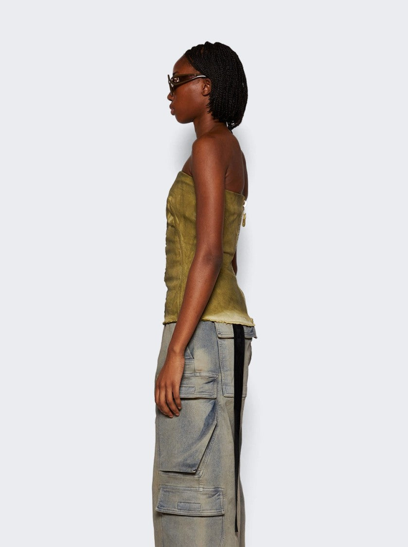 Drkshdw By Rick Owens Porterville Stretch Denim Bustier Top