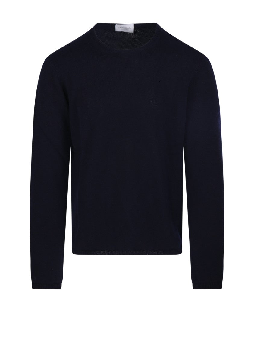Diana Studio Black Cashmere Crewneck Sweater With Relaxed Fit