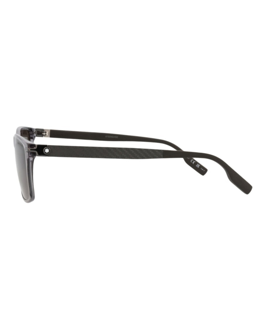 Montblanc Square-Frame Acetate Sunglasses With Rubber Temples
