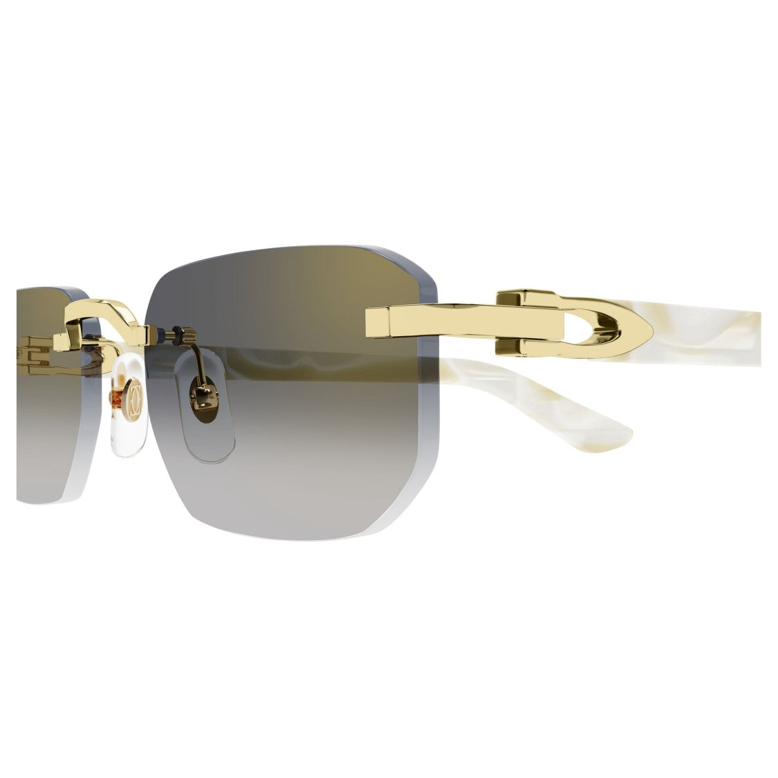 Cartier Rimless Sunglasses With Gradient Lenses And Link Detail
