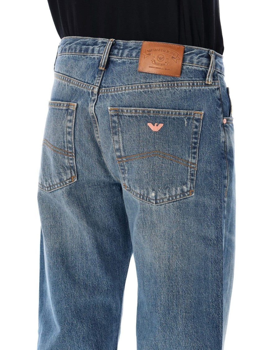 Emporio Armani Relaxed Five Pocket Denim Jeans