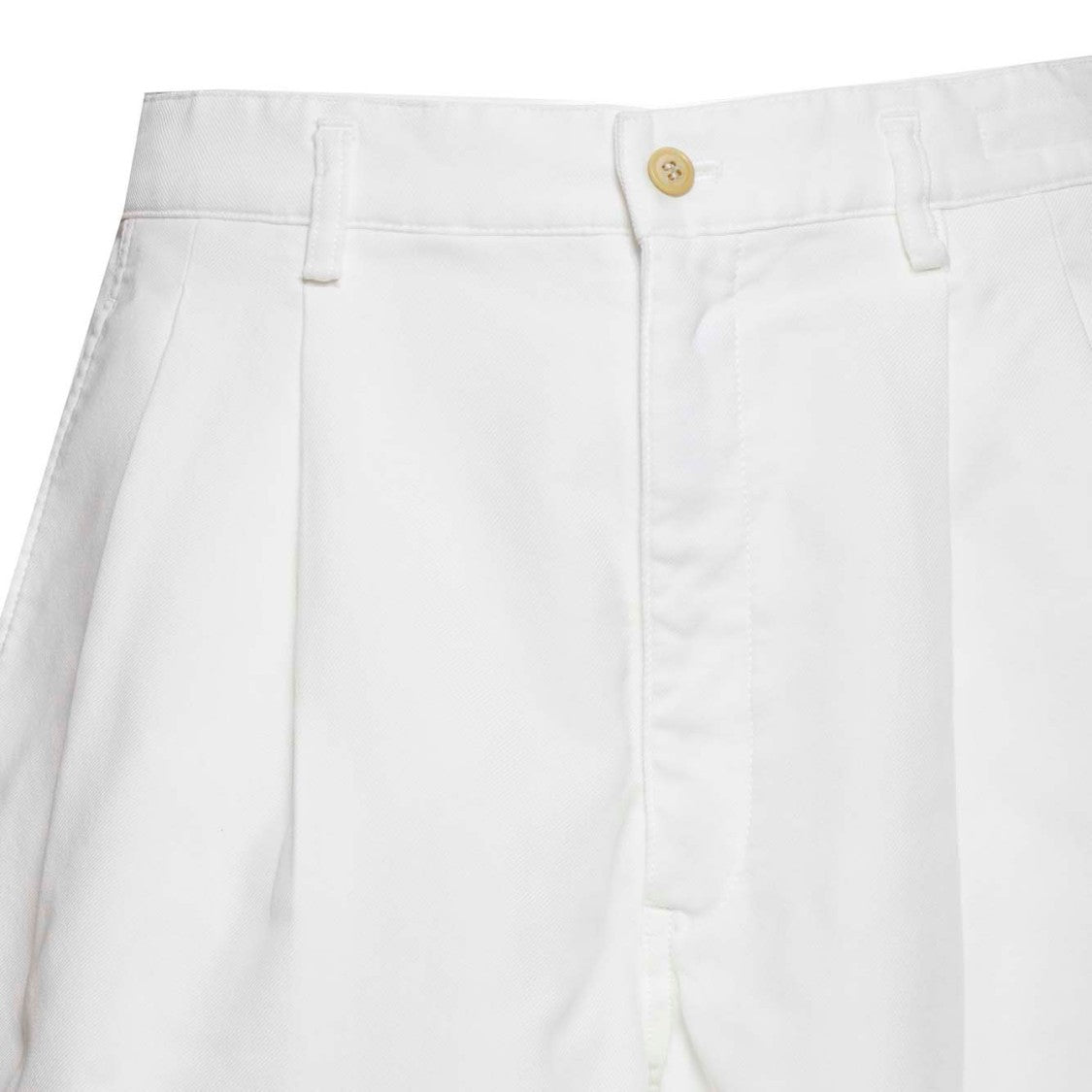 Comme Des Garçons White Cotton Over Bermuda Shorts