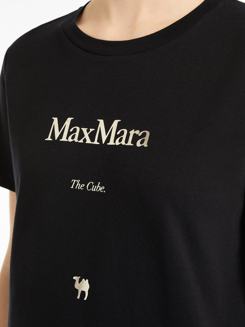 Max Mara Short-Sleeved Cotton T-Shirt With Graphic