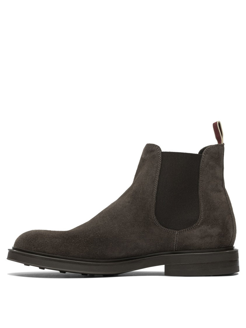 Sturlini Suede Ankle Boots With Leather Accents