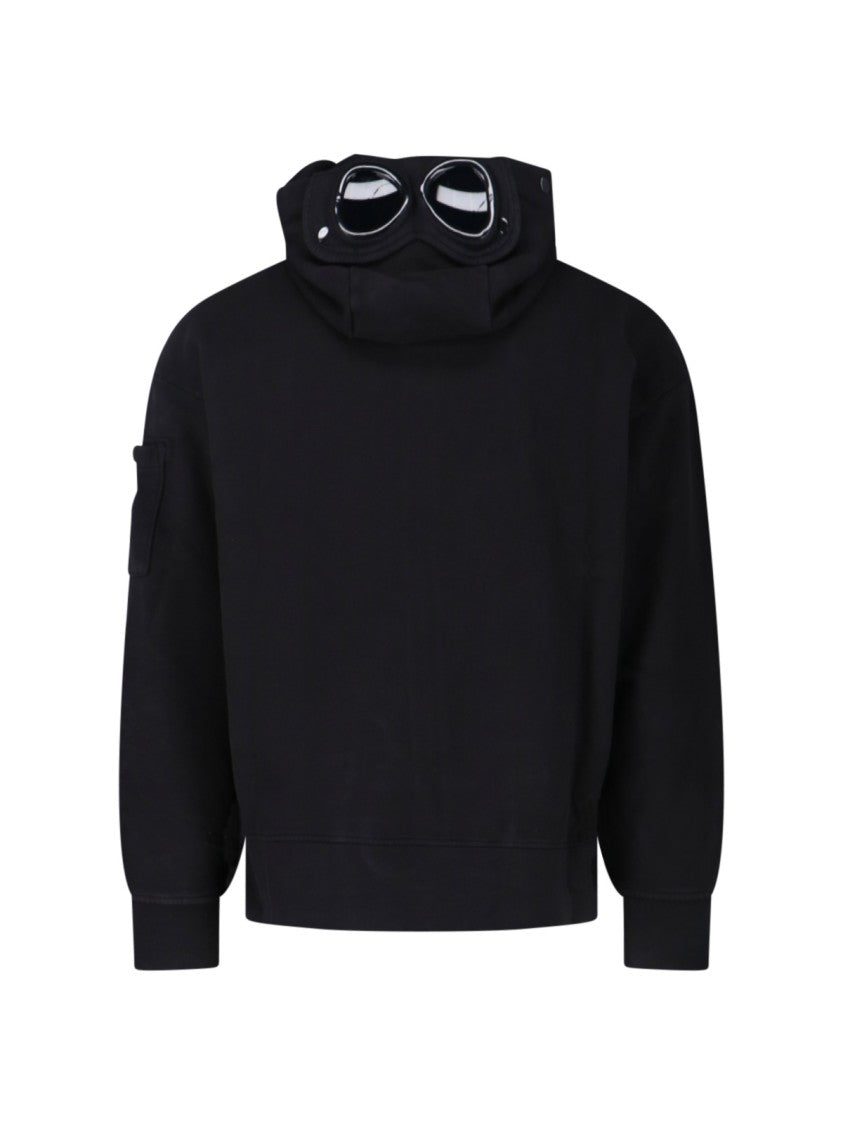 C.P. Company Logo Hoodie Sweatshirt – Black