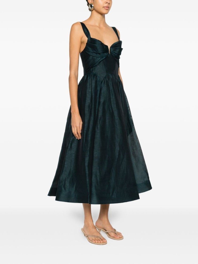 Zimmermann Midi Dress With Structured Bodice