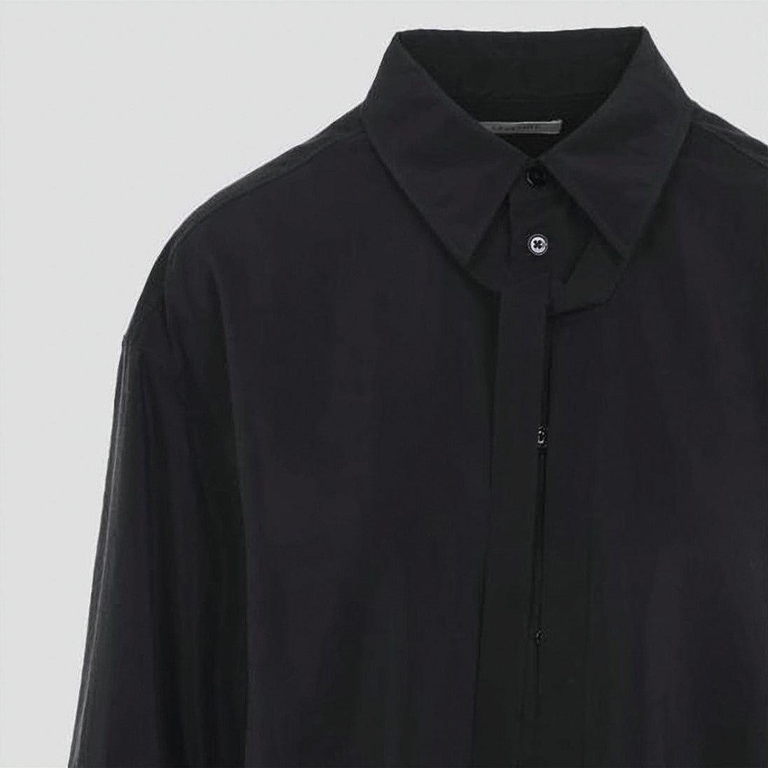 Lemaire Long Silk Blend Shirt With Concealed Placket