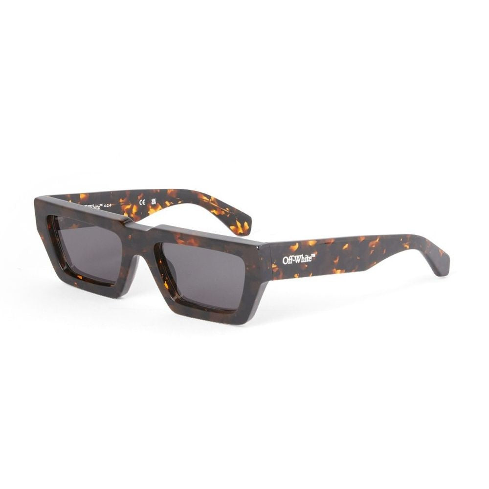 Off-White Oeri129 Manchester Rectangular Glossy Acetate Sunglasses