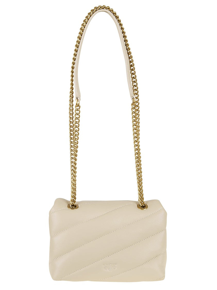 Pinko Quilted Shoulder Bag With Love Birds Clasp