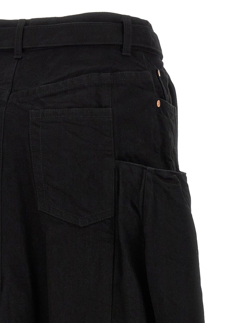 Sacai Trompe L'oeil Denim Skirt With Removable Belt