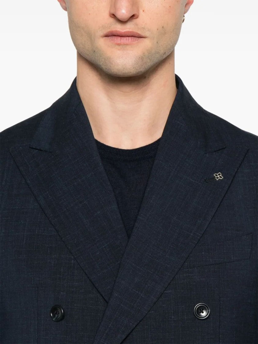 Tagliatore Double-Breasted Tailored Suit In Wool Blend