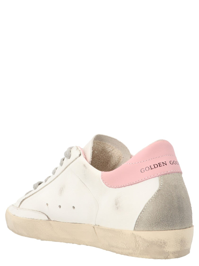 Golden Goose Vintage-Inspired Leather Lace-Up Sneakers With Suede Accents