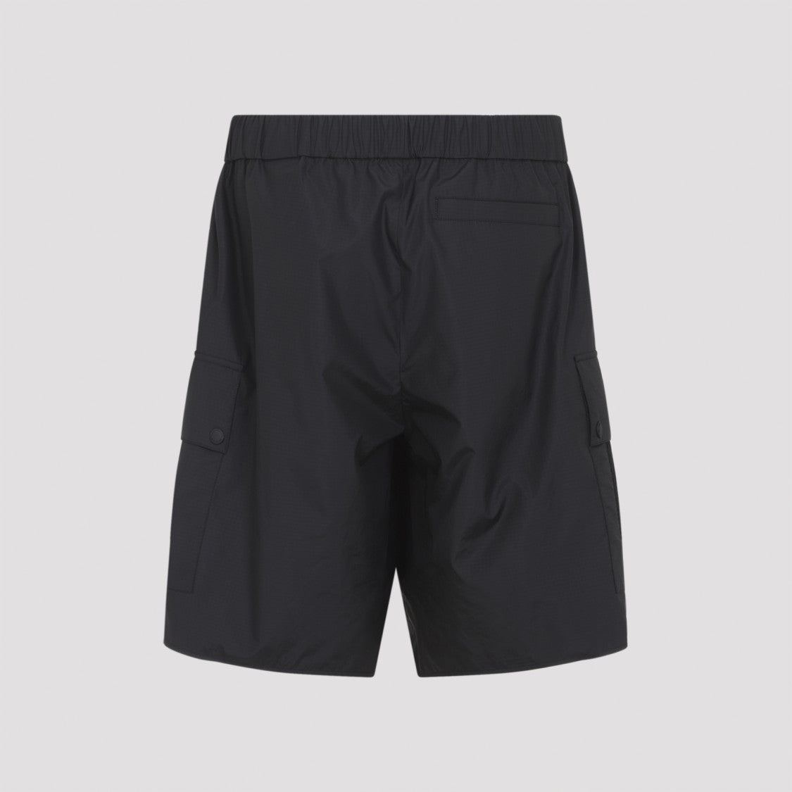 Moncler Black Bermuda Shorts With Cargo Pockets