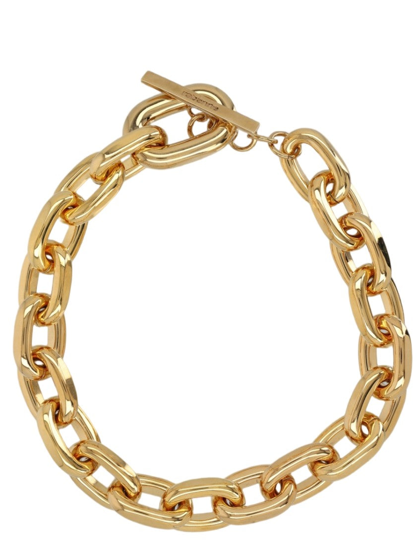 Rabanne Gold Polished Interlocking Oval Link Bracelet