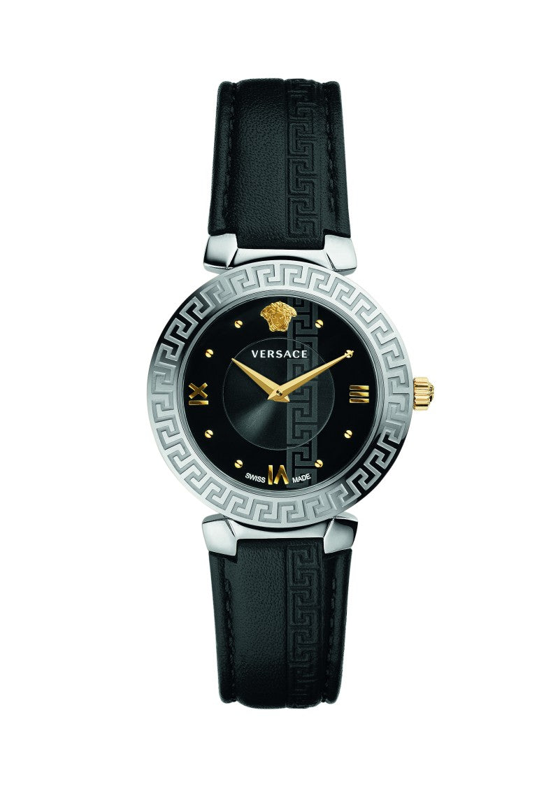 Versace Daphnis 35Mm Women's Black Dial Swiss Quartz Watch