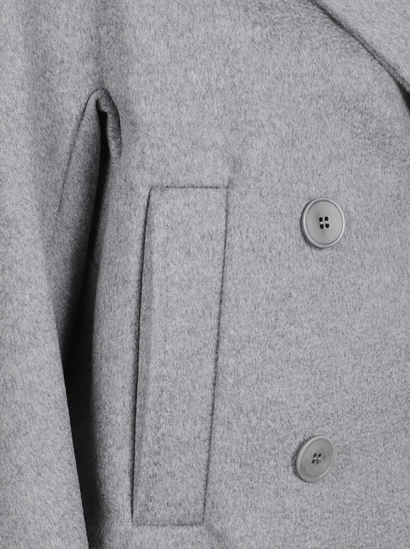 Max Mara Double-Breasted Wool Coat With Wide Collar