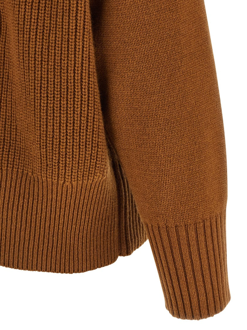 Alberto Biani Knitted Cashmere Sweater With High Neck