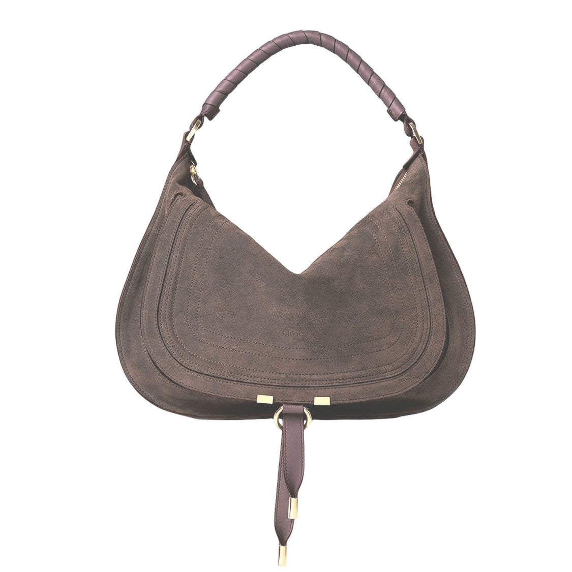 Chloé Suede Crescent Bag With Tassel Accents