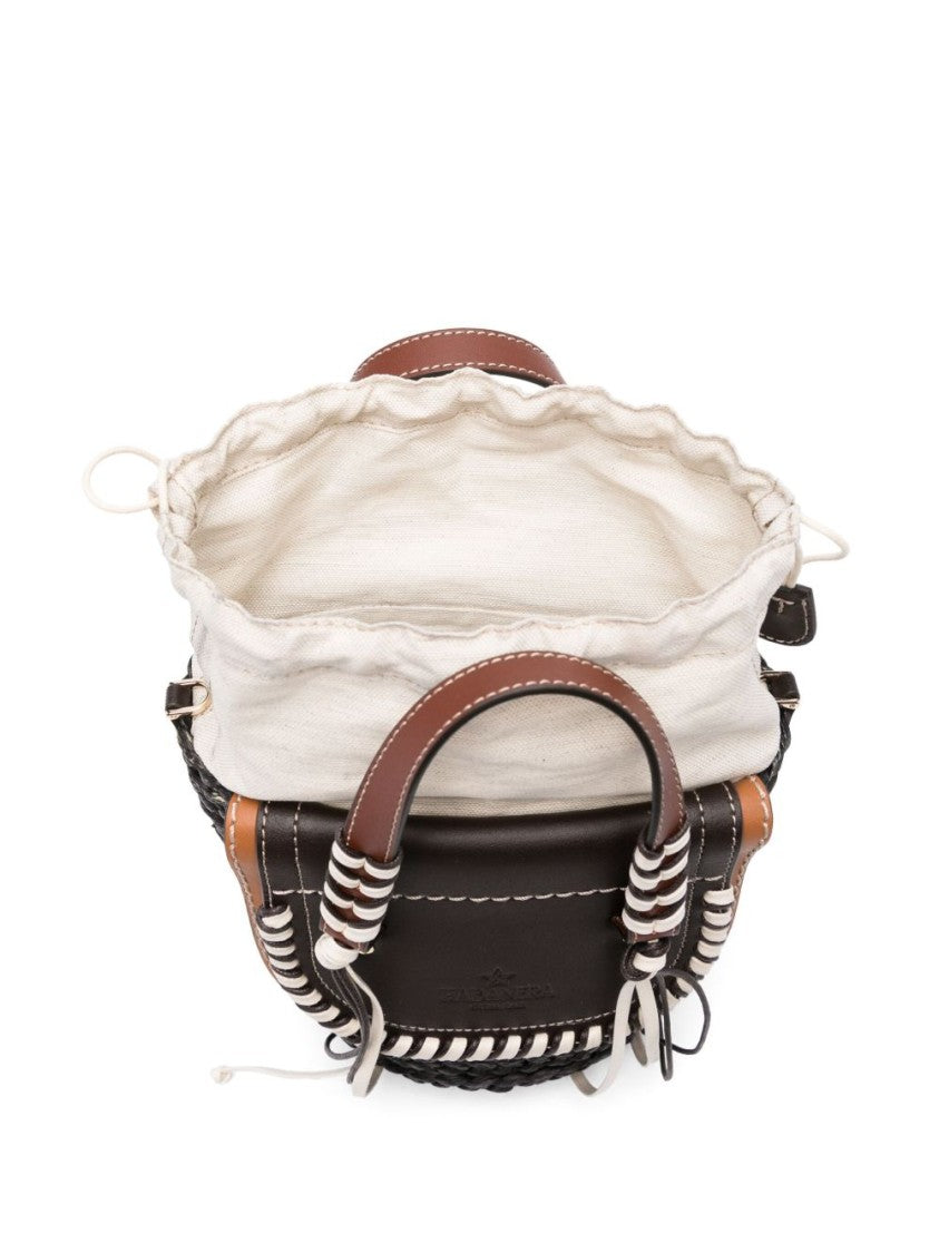 Cuba Lab Braided Brown Calfskin Shoulder Bag