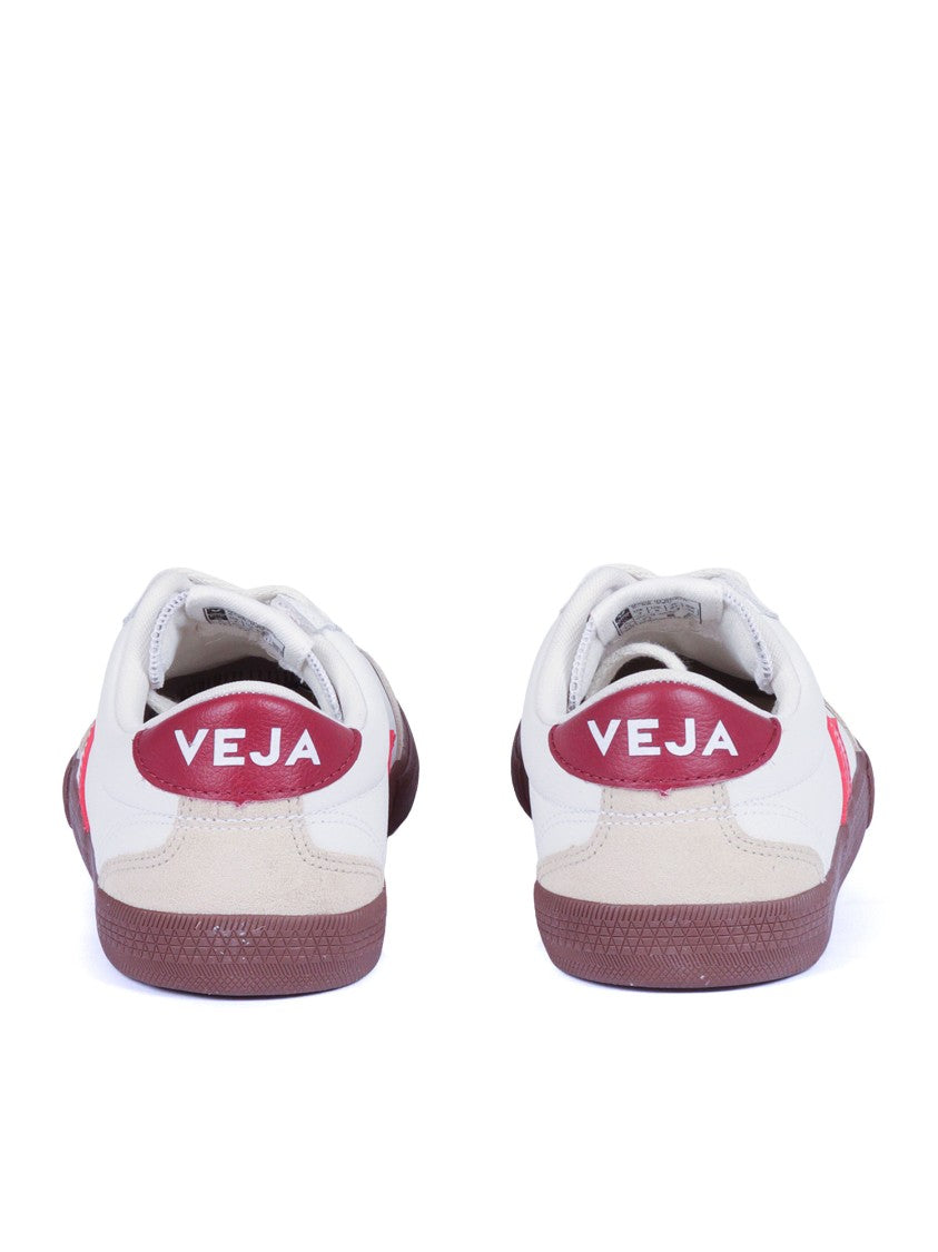 Veja White Pek Bark Suede Sneakers