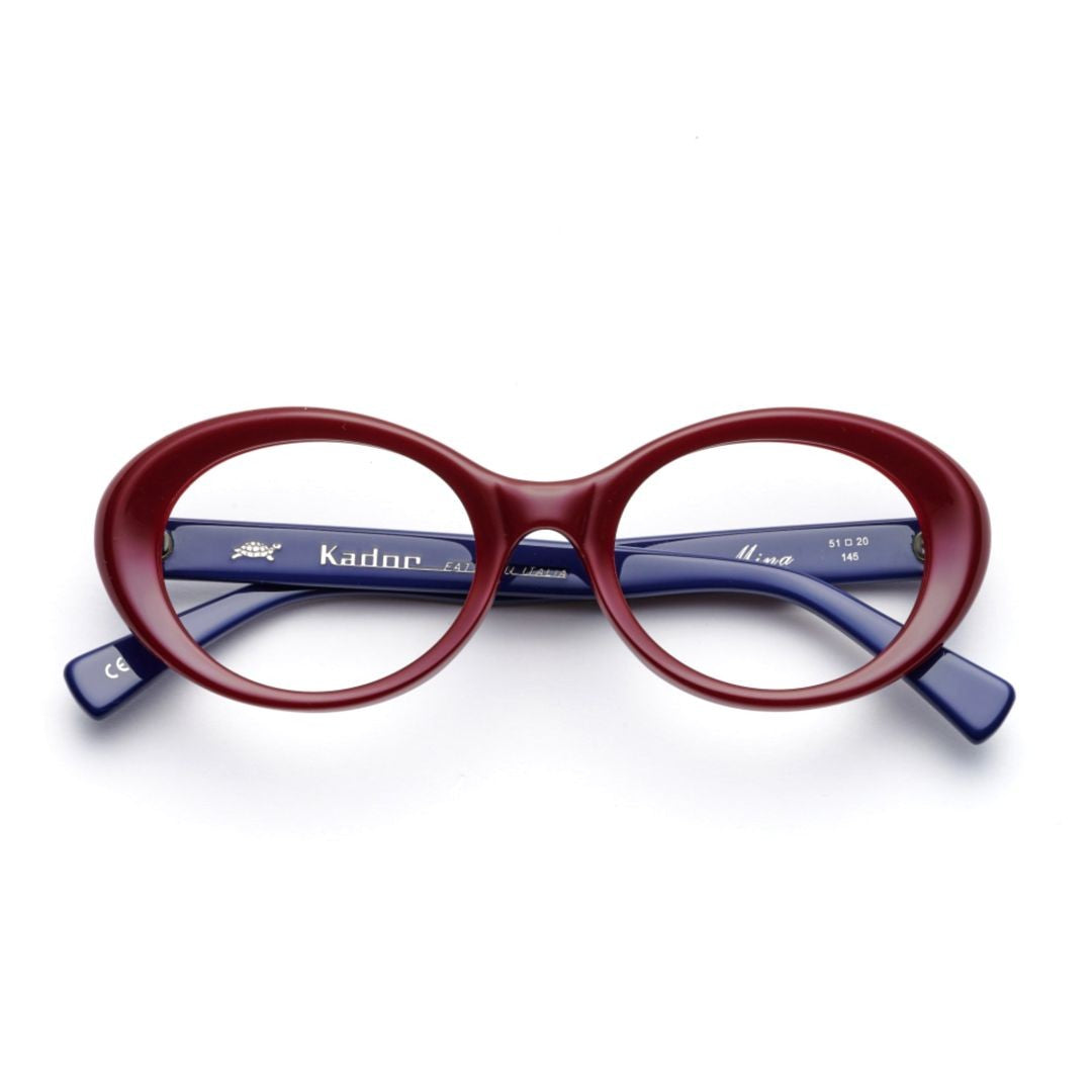 Kador Mina Oval-Frame Sunglasses With Glossy Two-Tone Finish