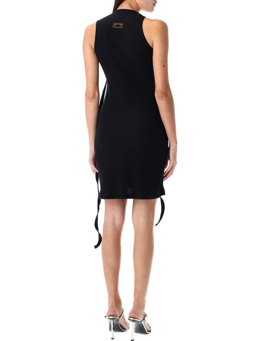 Ottolinger Fitted Black Tank Mini Dress With Unique Cut-Out Details