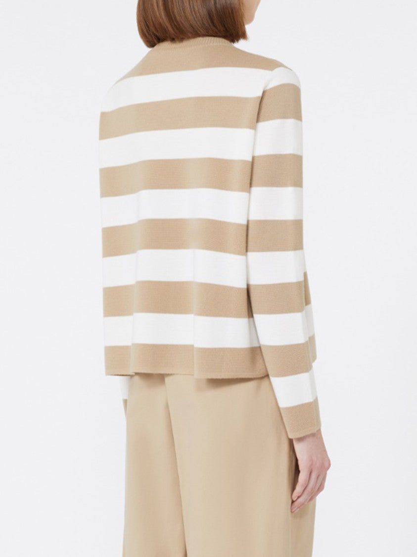 Max Mara Multicolor Viterbo Boxy Striped Wool Sweater