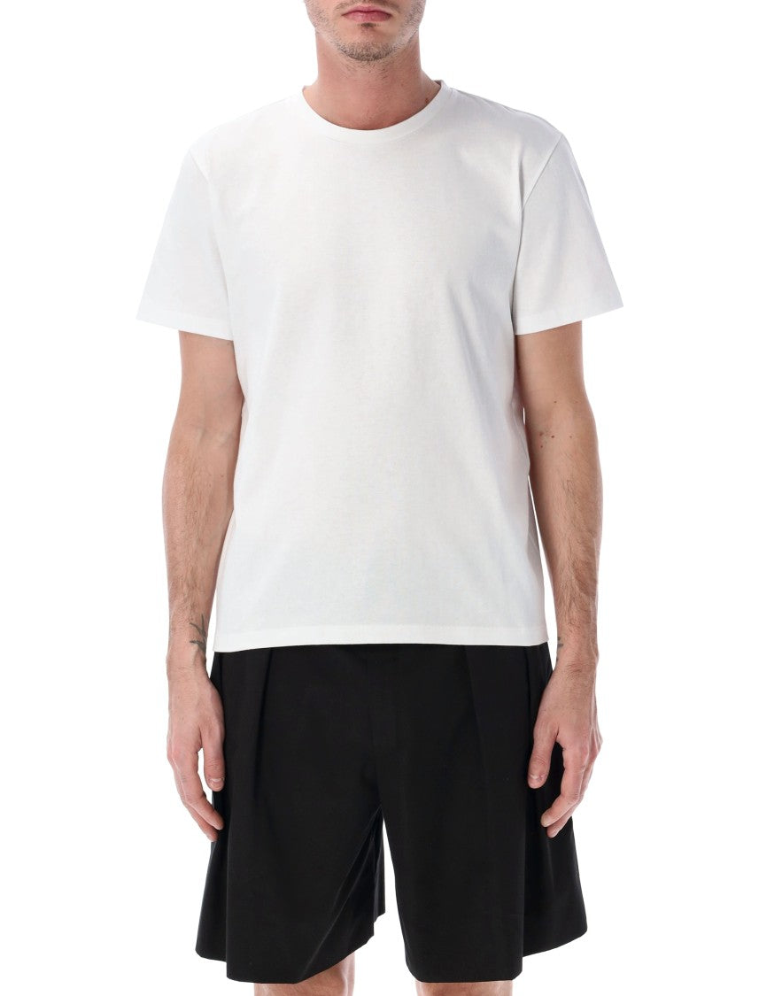 Saint Laurent Cotton Crewneck T-Shirt With Back Logo