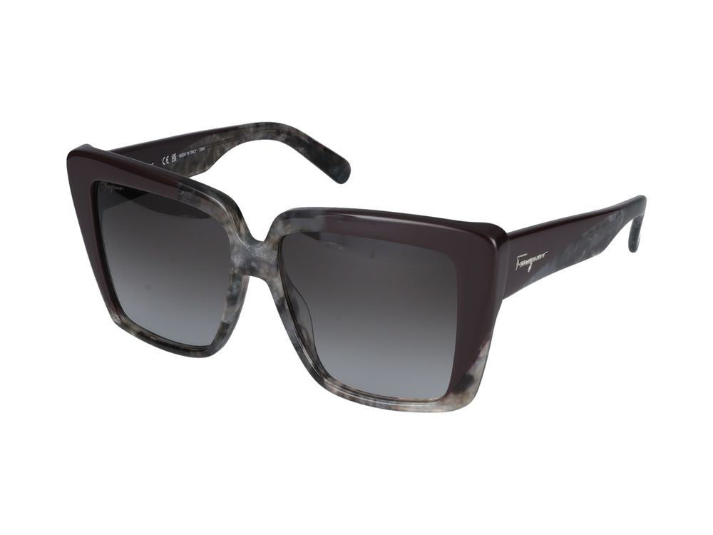 Salvatore Ferragamo Sunglasses Salvatore Ferragamo Sf1060s 021 Grey Marble/Bordeaux 55/14/140