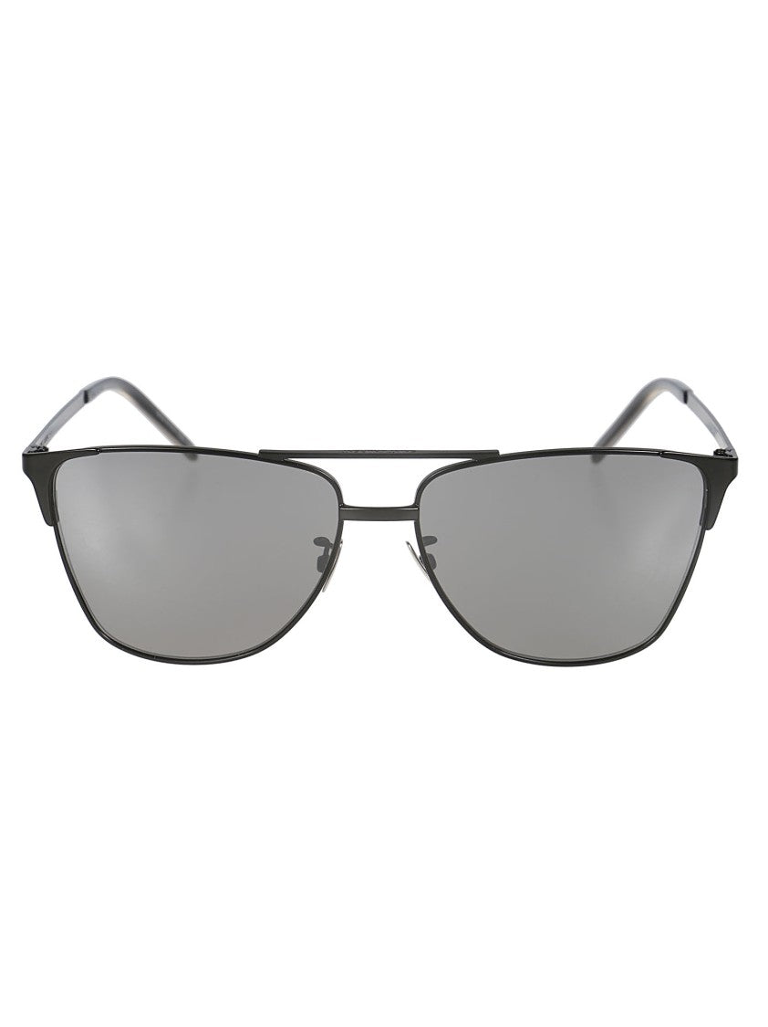 Saint Laurent Rectangular Metal Frame Sunglasses