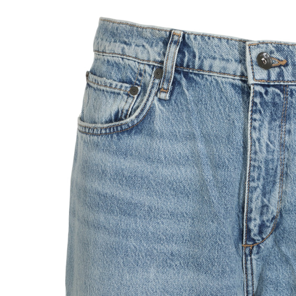 Rag & Bone Straight-Leg Denim Jeans With Mid-Rise Waist And Subtle Distressing