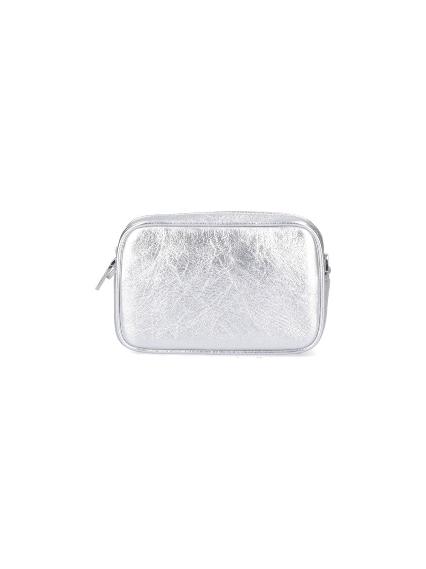 Golden Goose Structured Silver Handbag With Modern Minimalist Design