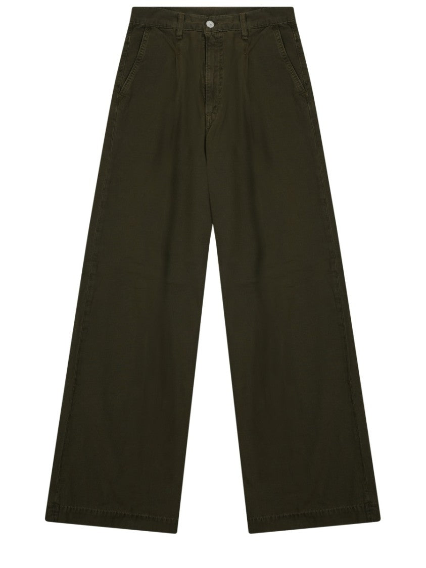 Nine In The Morning Ottavia High Waist Relaxed Silhouette Cotton Straight-Leg Pants