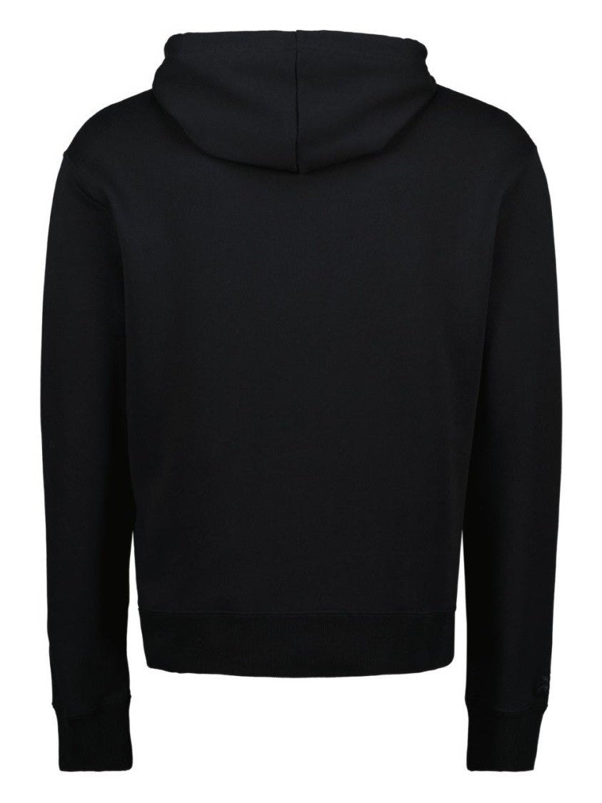 Courrèges Black Cotton Embroidered Logo Sweatshirt