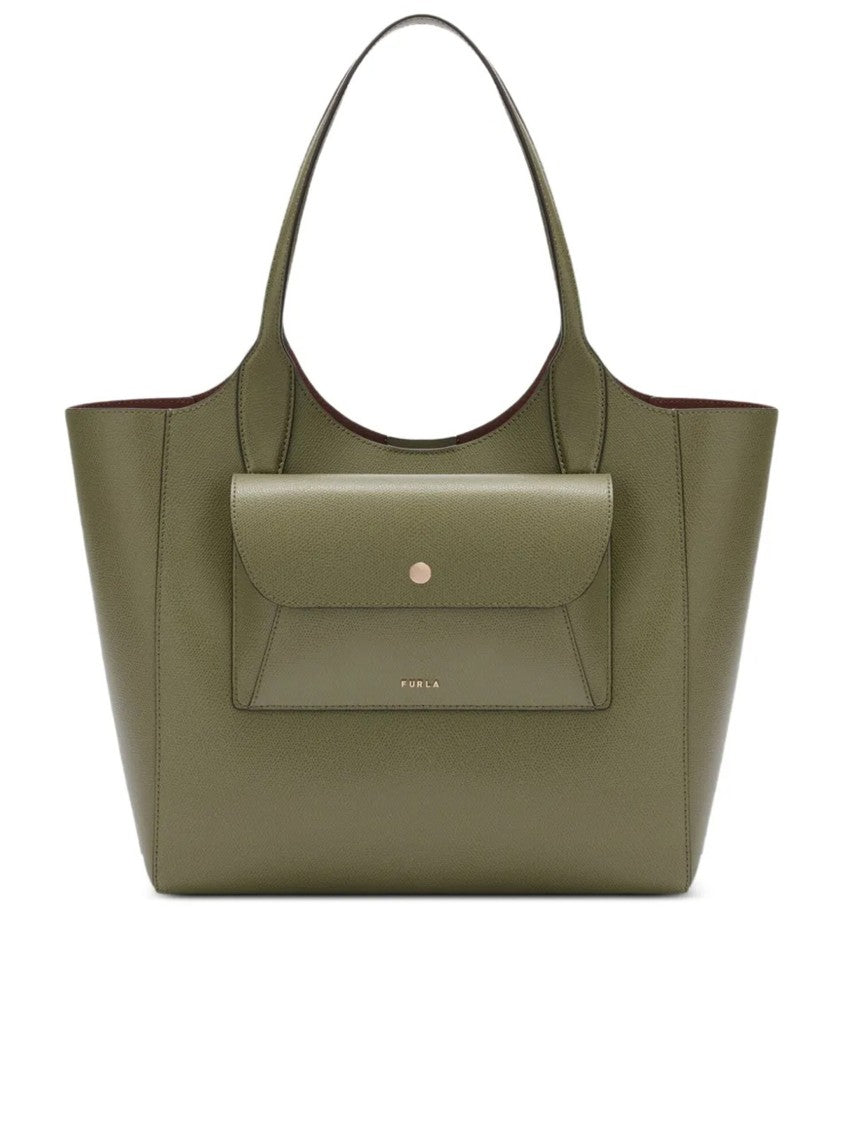 Furla Lea M Tote Textured Leather Handbag
