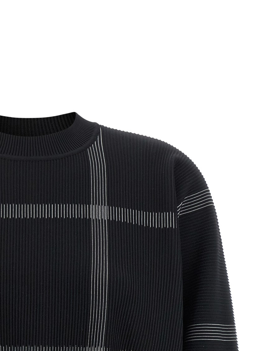 Pleats Please Issey Miyake Crossing Knit' Sweater