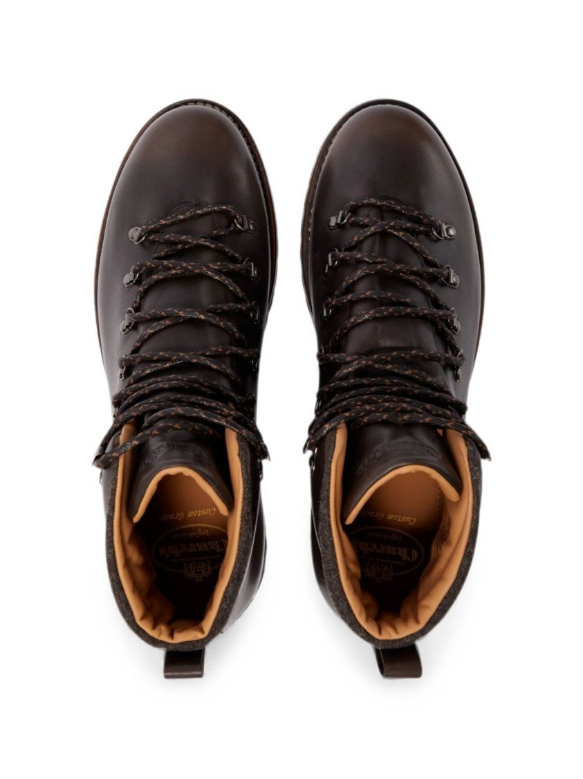 Church's Brown Leather Ankle-High Boots