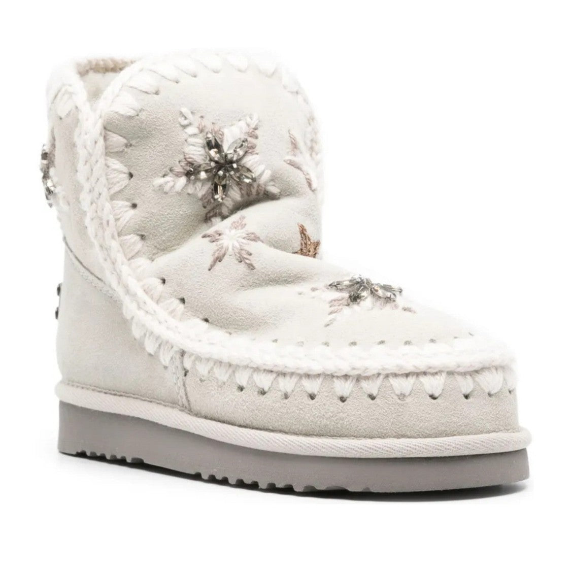 Mou Silver Eskimo Sheepskin Star Boots