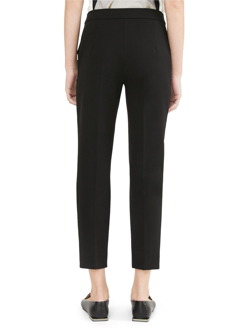 Max Mara Tailored Black Trousers With Smooth Finish And Functional Pockets