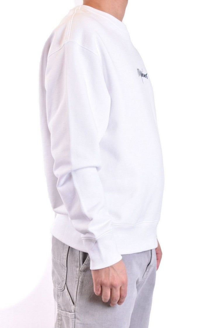 Moschino Classic White Sweatshirt Subtle Logo Detail