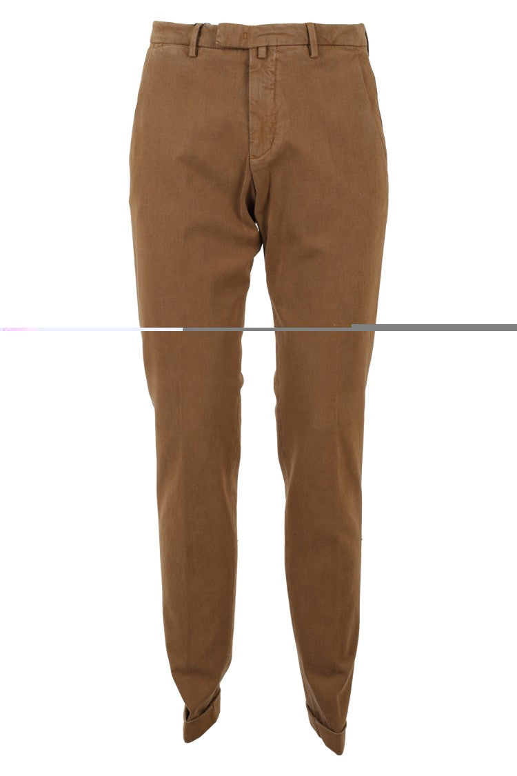 Briglia Tobacco Flat Front Tailored Trousers