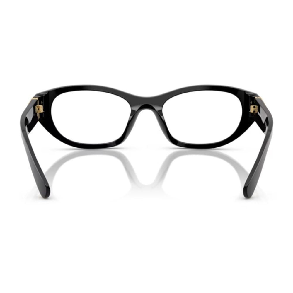 Miu Miu 0Mu 03Wv Oval Shape Black Acetate Optical Glasses