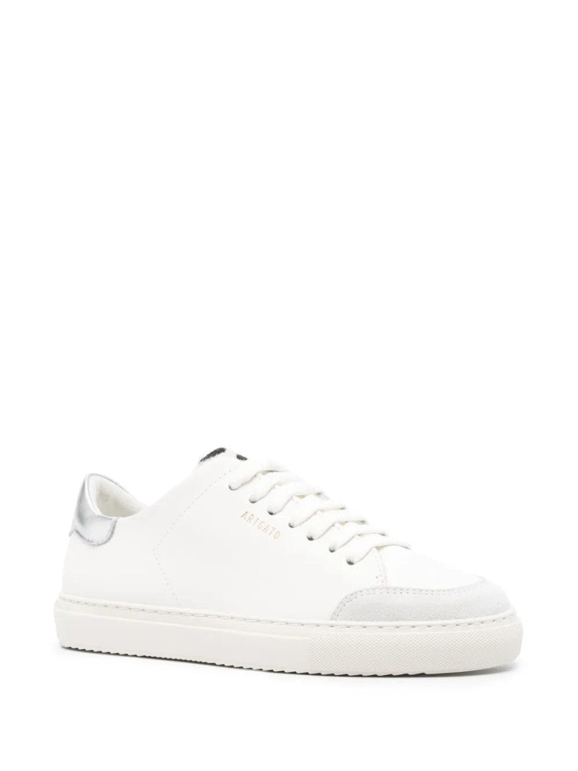 Axel Arigato White/Silver-Tone Clean 90 Triple Lace-Up Trainers