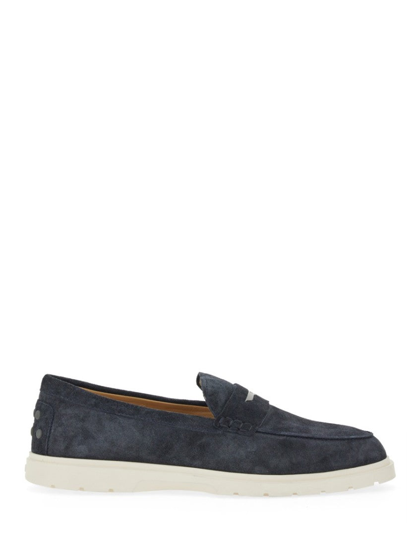 Tod's Classic Grey Suede Loafers