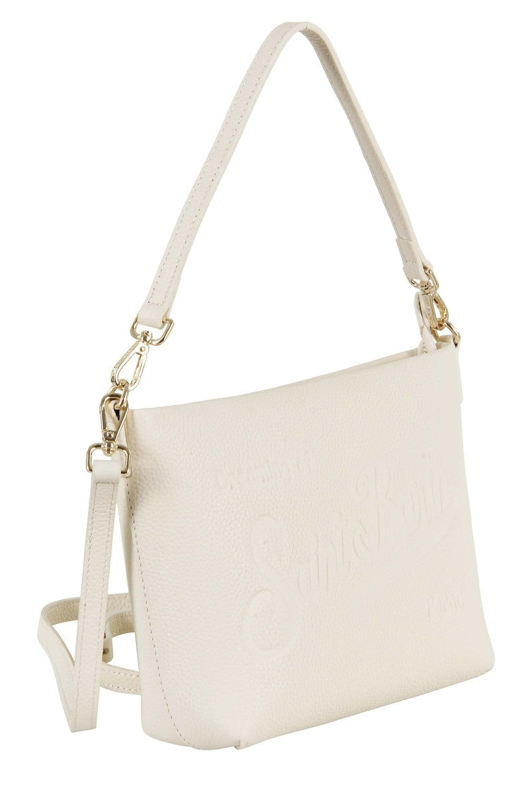 Mc2 Saint Barth Textured Leather Clutch Bag With Removable Handle