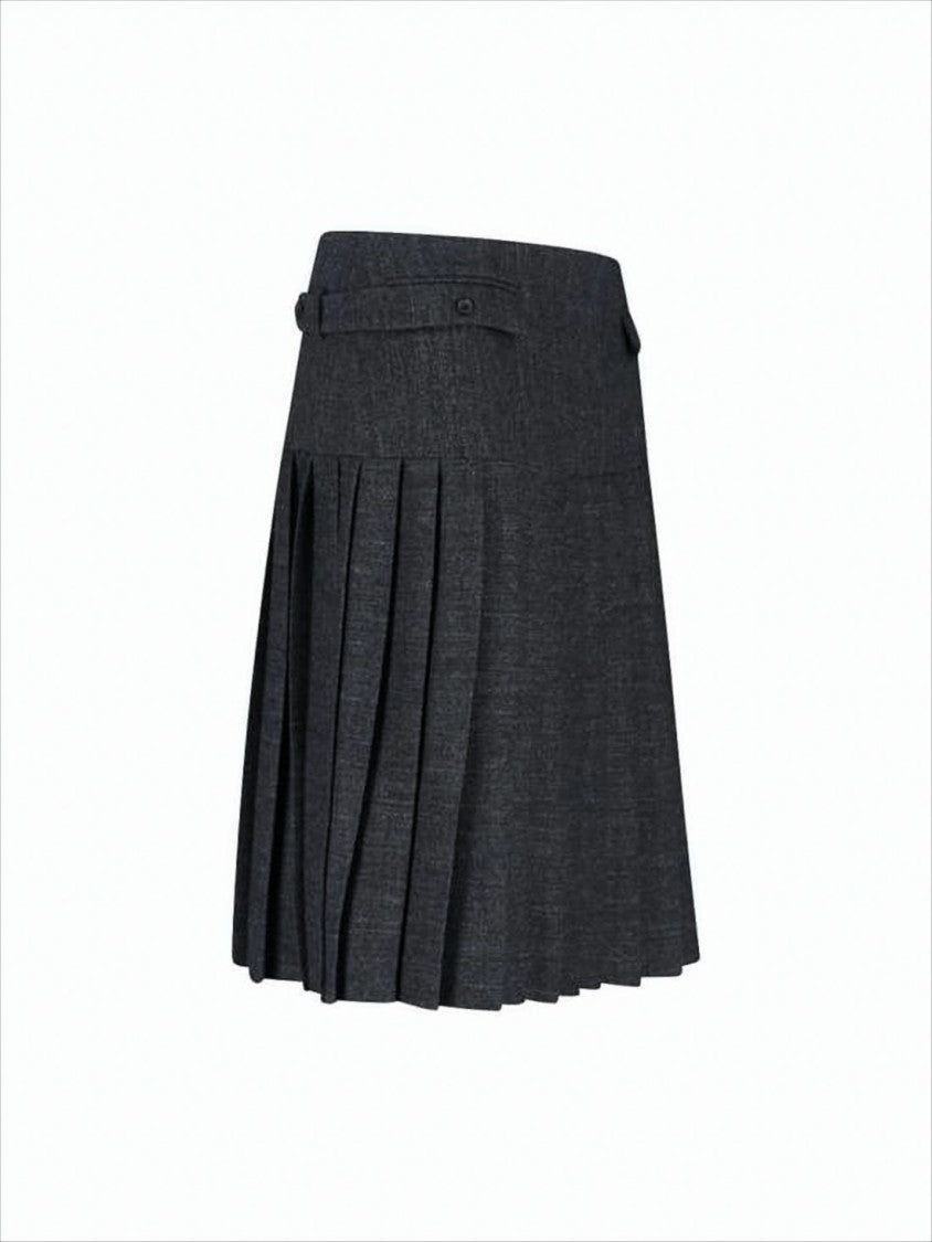 Paloma Wool Structured Midi Skirt With Pleated Design