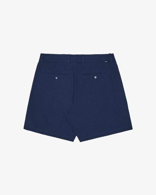 Malbon Tailored Blue Shorts With Mid-Rise Waist