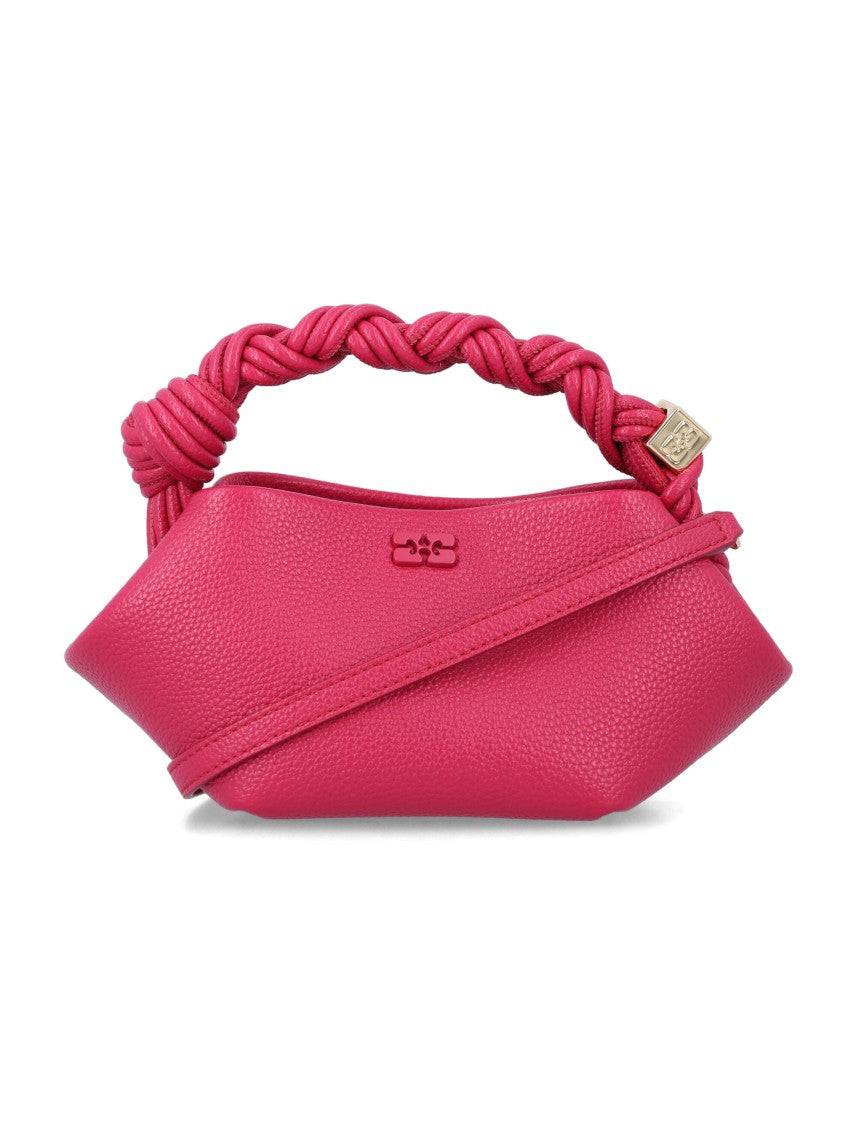 Ganni Black Bou Mini Fabric Handbag
