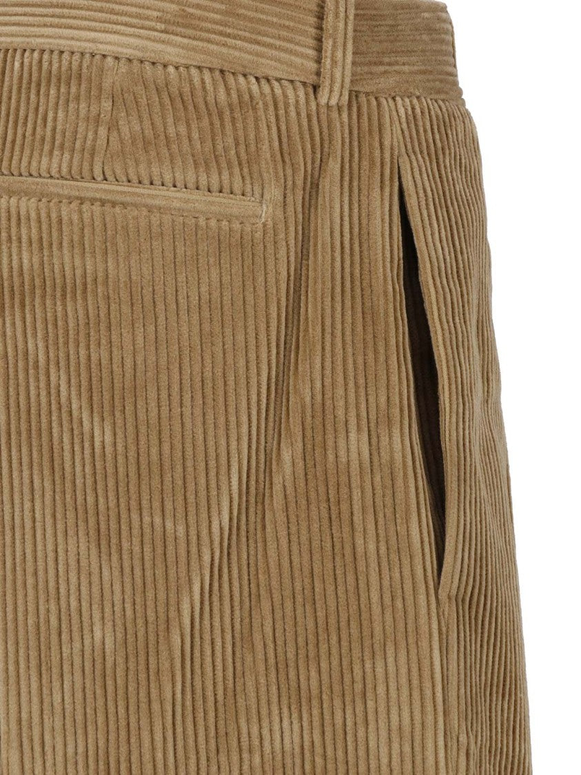 Róhe Ted Beige Straight-Leg Corduroy Pants