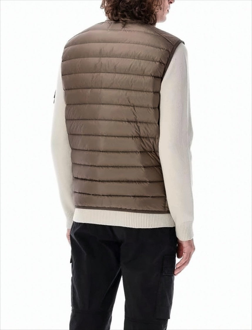Stone Island Padded Vest With Horizontal Quilting